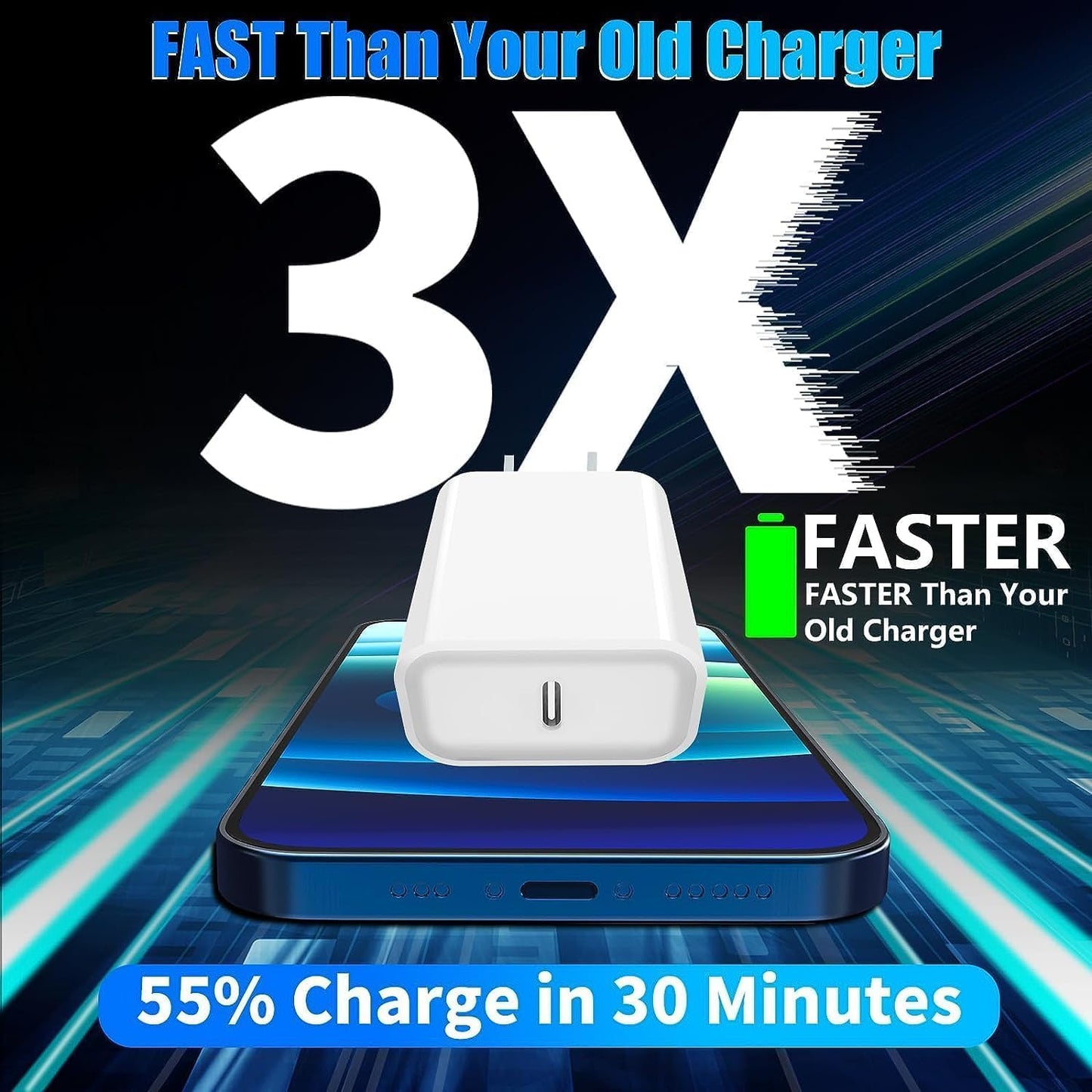 10ft IPhone USB-C Charger 3Pack