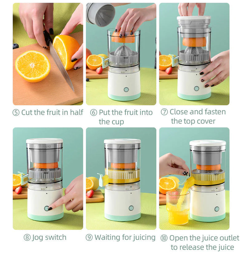 Wireless Slow Juicer Orange Lemon Juicer USB Electric Juicers Fruit Extractor Portable Squeezer Pressure Juicers for Home Travel