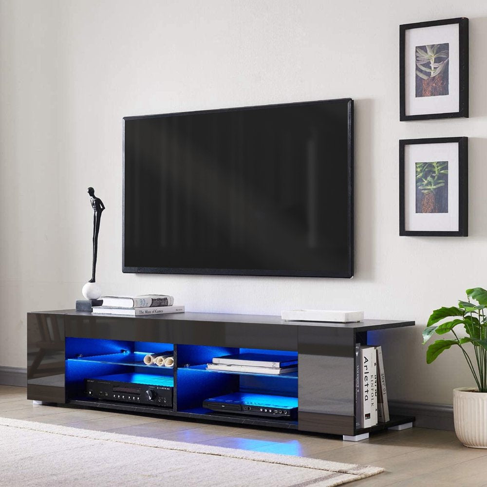 65'' TV Stand/Entertainment Center w/ Remote LED Lighting