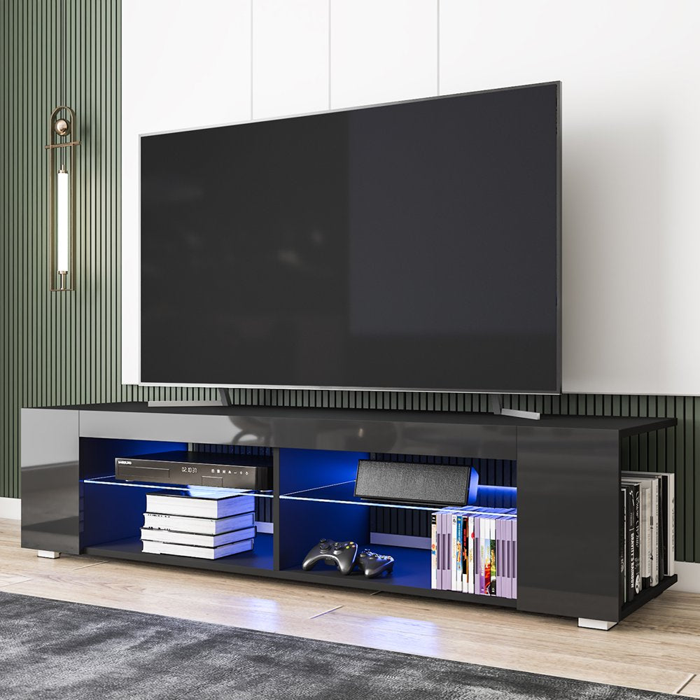 65'' TV Stand/Entertainment Center w/ Remote LED Lighting