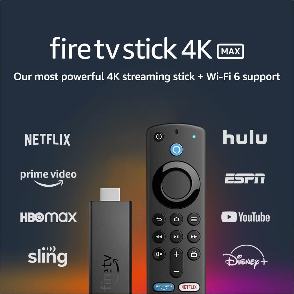 Fire TV Stick 4K Max Streaming Device, (Includes TV Controls)